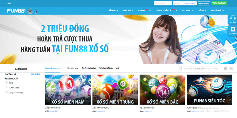 Xổ số Fun88