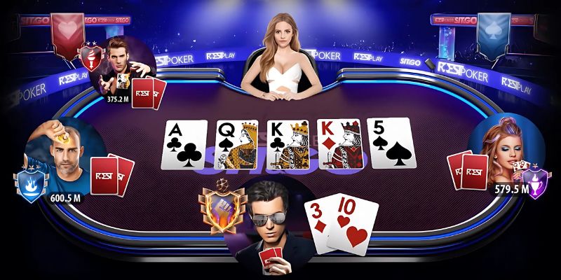 Lượt chia bài 
 Poker online