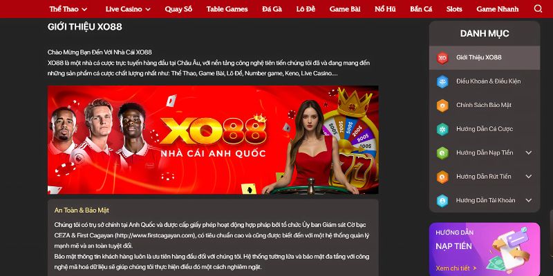 cam kết về  casino online uy tín Xo88