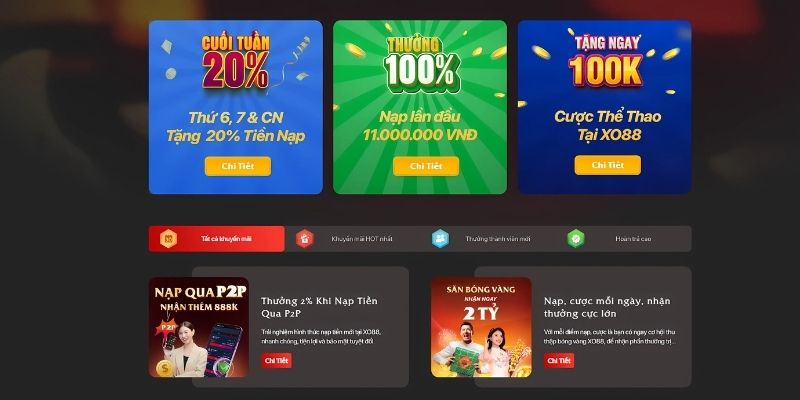 Nhận thưởng từ casino online uy tín Xo88