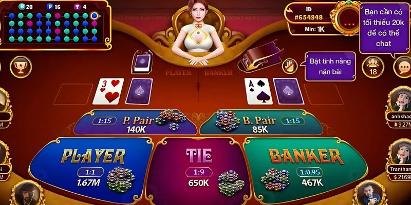 bổ sung bài Baccarat trực tuyến